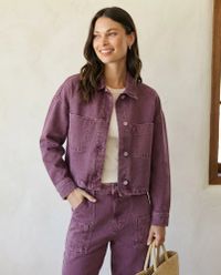 Foto do produto Jaqueta Feminina Em Sarja De Algodão