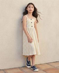 Foto do produto Vestido Midi Infantil Em Malha Atoalhada Off-white