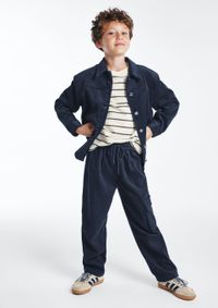 Foto do produto Calça Infantil Menino Em Veludo Cotelê Azul