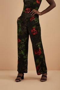 Calça Pantalona Rosas Galáxia