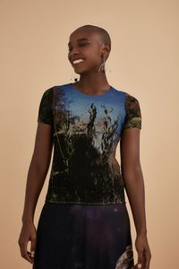 Blusa Tule Lago Azul
