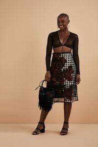 Blusa Bolero Tule Poá Preto