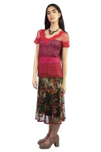 Blusa Tule Poa Tiras De Renda