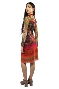 Blusa tule segunda pele manga longa Estampa Arcimboldo