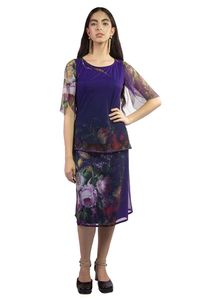 Blusa Tule Rosas Manga A Fio