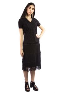 Blusa Renda Preta Aplique Costas