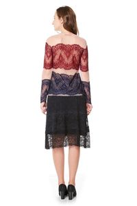 Blusa tule rosa poa com renda