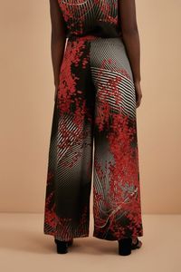 Calça Pantalona Floresta Vermelha Listras