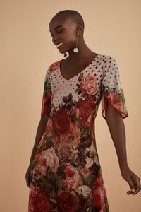 Vestido Tule Manga Morcego