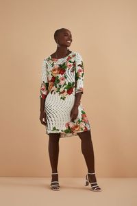 Vestido Chemise Rosas Vintage