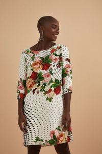 Vestido Chemise Rosas Vintage