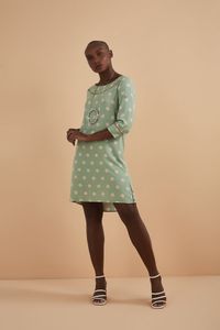 Vestido Chemise Poa Verde