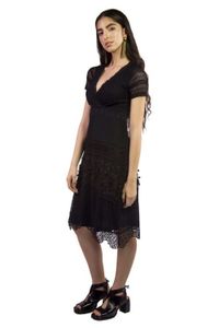 Vestido Mix Rendas preto