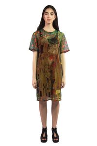 Vestido Camisão Tule Beijo Klimt