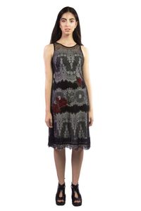 Vestido Preto Tule E Renda Refilada