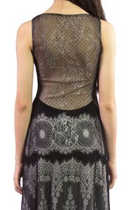 Vestido Preto Tule E Renda Refilada