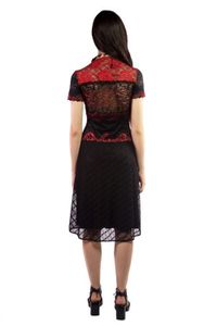 Vestido Renda Preto Modelo Decote V