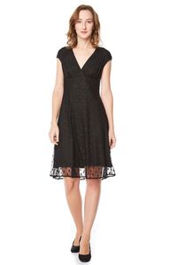 Vestido Tule Preto Aplique Dourado Costas