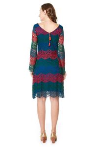 Vestido Renda Tricolor