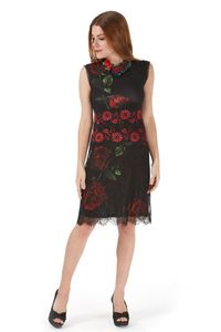Vestido Tule Poa C/Tiras De Rendas