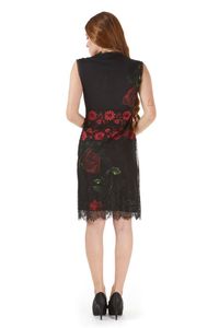 Vestido Tule Poa C/Tiras De Rendas