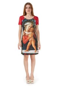 Vestido Malha C/ Renda Madona E Menino