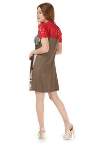 Vestido Malha C/ Renda Madona E Menino