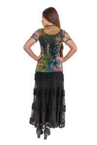 Blusa Tule Segunda Pele MC Jardim das Delícias