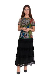 Blusa Tule Segunda Pele MC Jardim das Delícias