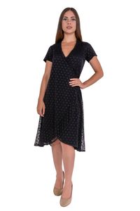 Vestido Tule Trespasse com babado