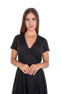 Vestido Tule Trespasse com babado