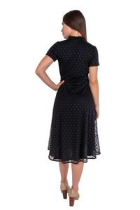 Vestido Tule Trespasse com babado