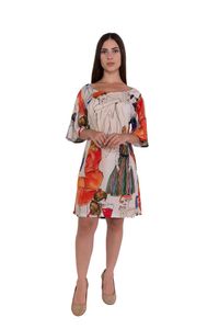 Vestido Viscose Tiras Costas Egon schiele