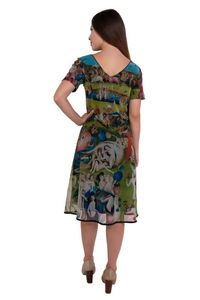 Vestido Tule Cordão São Francisco Jardim das delicias