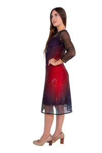Vestido Tule Galáxia Colorida