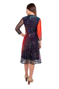 Vestido Tule Galáxia Colorida