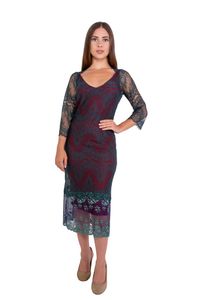 Vestido Basico Renda Verde