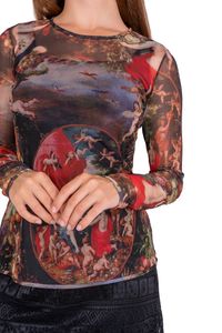 Blusa tule segunda pele manga longa jan brueghel