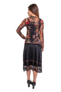 Blusa tule segunda pele manga longa jan brueghel