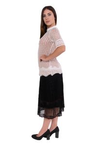 Blusa  Renda Gola Frufru