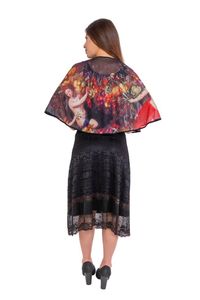 Poncho Tule Estampado Jan Brueghel