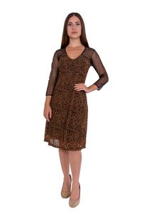Vestido Tule Devore Onça