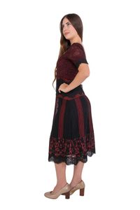 Vestido Tule Amassado c/Aplicação Renda