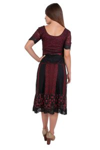 Vestido Tule Amassado c/Aplicação Renda