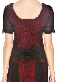 Vestido Tule Amassado c/Aplicação Renda