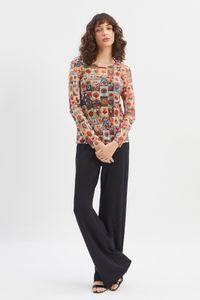 Blusa tule segunda pele manga longa sagrado coração
