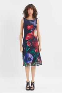 Vestido tule fita veludo costa Floral Burnet