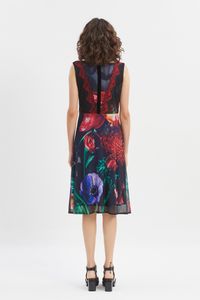 Vestido tule fita veludo costa Floral Burnet