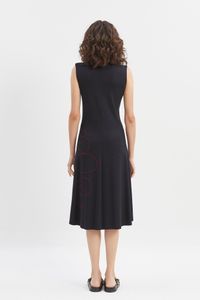 Vestido moletim c/linha vermelha