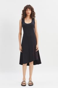 Vestido moletim c/linha vermelha